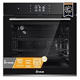 KKT KOLBE Einbaubackofen 60 cm | TFT-Touch-Display | Soft-Close Tür | 72L | 3,2kW | Katalyse | Pizzafunktion Grill Umluft Heißluft | Timer | Wärmeschutzverglasung | Teleskopvollauszüge | EB8017TFT