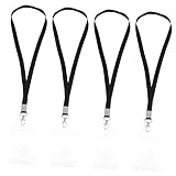 HAPINARY 4 Sätze Pvc-kartensatz Kette Schlüsselband Für Ausweishalter Id-abzeichen-abdeckungen Lanyards Masse Lanyards Für Ausweise Namensschild-lanyard Namensschilder Für Die Arbeit Stift