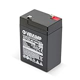 Velamp 23722 Wiederaufladbare Bleibatterie, Faston-Anschlüsse, 6 V, 4 Ah, Einzelpack