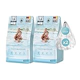 Birkental Pool Filterbälle mit Wäschenetz - langlebige Filterballs -Ersatz für Quarzsand, 50kg Filtersand- Filter Balls für Sandfilteranlage Poolzubehör Poolreiniger -auch Salzwasser geeignet (1400g)
