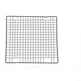 Kuchen-Abkühlgitter aus Edelstahl, nicht backend, mit vollen Seiten für gleichmäßiges Kühlen und Braten von Keksen, Keksen, Gemüse, Fleisch im Set (27,5 x 25,5 cm)