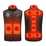 EMATOP Herren Damen Bequeme Elektrisch Beheizte Weste Warm Ärmellos Heizweste Elegant Stehkragen Jacke Lässiges Sport Wärmeweste Leichte Einfarbig Heizjacke Outdoor Winddicht Funktionsjacke