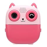 Sofortdruckkamera, 48 MP Digitale Videokamera, Thermodruck, Dual-HD-Kamera, 2,4-Zoll-Bildschirm, Musikspiel, 1300-mAh-Akku, mit DIY-Graffiti (PINK)
