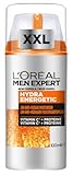 L'Oréal Men Expert XXL Gesichtspflege gegen müde Haut für Männer, Belebende Feuchtigkeitscreme 24H Anti-Müdigkeit, Gesichtscreme für Herren mit Vitamin C, Hydra Energy, [Amazon Exclusive], 1 x 100 ml