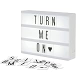 My Cinema Lightbox - Lichtbox Leuchtkasten, 20x15cm, Leuchtbox mit Buchstaben, Kino Lightbox, Leuchtbox mit Buchstaben, Leuchttafel mit Buchstaben, Lightbox LED