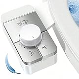 Bidet Einsatz für Toilette- Ultra-Slim Bidet Nicht Elektrisch mit doppelter Düse einstellbarer Wasserstrahl leicht zu installieren Aufsatz für WC hygienische Intimreinigung