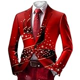 Generisch Winterdruck für festliche Anlässe. Stilvolle Jacke für die perfekte Urlaubskleidung. Elegantes Design für Partys und Zusammenkünfte. (Red, S)