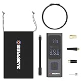 Bullseye Pocket Air Pro Mini Akku Luftpumpe Set 8 tlg, elektrische Luftkompressor tragbare Fahrradpumpe Autopumpe, 120 PSI, LED, USB-C, Autostop-Funktion