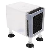 Kisangel Verschleißfester Transparenter Wasserpumpenbehälter mit Filter für Haushaltspumpen Robuster Kunststoff Kompakt und Leicht Pumpenschutz für Gartenteiche und Aquarien