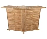 KMH®, klappbare Teak Gartenbar Bartisch Stehtisch Verkaufstresen Gartentheke (#102082)