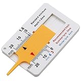 IKadiya Profiltiefenmesser 0-20 mm Kunststoff Tiefenmesser Reifen Messbereich Profilmesser Reifen Tragbar Tiefenmessschieber Profiltiefen-Messgerät [1 Stück]