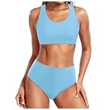 Bikini Oberteile Für Damen Badeshorts Für Damen Mit Hoher Taille Und Taschen, Badeshorts Für Damen Schöne Badeanzüge Für Teenager Mädchen Badeanzug Für Mollige Tankini Damen Set Große Größe