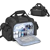 Trunab Home Health Nurse Bag Leer, Tragbare Medizinische Versorgung Umhängetasche für Hospiz, Hausbesuch, Krankenpflegestudenten, Nur Tasche, Schwarz