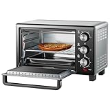 Mini Backofen 15 Liter | Pizzaofen | Minibackofen | 60 min Timer | 100°-230°C | 1200 Watt | Backofen | Krümelblech | Mini Oven | Camping Ofen | Kleiner Backofen | Energiesparend