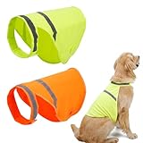 SPORWAY Sicherheitsweste Pet Hunde: Warnweste Hund, Hundeweste, Hohe Sichtbarkeit und Sicherheit vor Jägerautos und Anderen, Sicher vor Autos & Jagtunfällen(Orange, Gelb, M)
