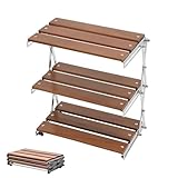 LXRHLIKG Klappbares Schreibtisch Regal, Höhenverstellbare Multifunktions Tisch Regal, 3-stöckiges Lagerregal(30cm/12in)