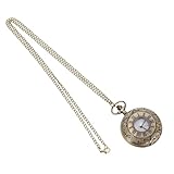 TOYANDONA Vintage Taschenuhr aus Stabilem Kleines Kompaktes Design Dekorative Römische Ziffern Leichte Herrenuhr Modische Retro doppeldisplay taschenuhr für Damen und Herren als Geschenk