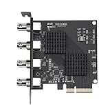 KEALBAUS 1 Stück SDI-Videoaufnahmekarte 4 Wege Audio AV für Computer/CCTV Kamera PCIe 3.0