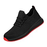 WaKsazlz Arbeitsschuhe Herren Sicherheitsschuhe Damen Leicht Sportlich Stahlkappenschuhe rutschfest Atmungsaktiv