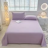 JIANINGHOME Bettlaken ohne Gummizug 245x270cm Weiches und pflegeleichtes Betttuch aus Baumwolle ohne Gummizug