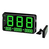 Universal Auto HUD Head-Up-Display, C80P Digitale GPS Geschwindigkeitsmesser mit MPH/KMH Geschwindigkeitsalarm Müdigkeitsfahralarm 4,5' LED Bildschirm, für alle Autos