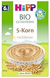 HiPP Bio Getreidebrei ohne Zuckerzusatz, 5-Korn, 200g 7er Pack (7x200g)