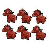 NOLITOY 6 Stück Teiliges Miniatur Resin Pferde Micro Landschaftsdekoration für Garten Moos Micro Landschaft Vielseitige Miniatur Pflanzentopf Deko Langlebig und Detailreich