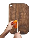 Qiwieod Schneidebrett 30cmx20cm, Bio-Schneidebrett, Massivholz-Schneidebrett, Holzschneidebrett, Bambus Platte Zum Wenden, Schönes Holzbrett Küche Bambus Holzplatte Hackbrett Schneidbrett Holz Groß