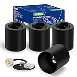 HOMEOW Aufbauspot Schwarz Deckenspot Aufputz 30° Schwenkbar Spots Led Aufbaustrahler für Gu10 ＆ LED Module，Aufbauleuchte Ohne GU10 - Lampe Deckenstrahler aus Aluminium Deckenleuchte für Bad, 4 Stück