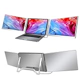 Annadue Tragbare Dual Screen Monitore 15,6 Zoll, 1080p HD Einstellbares Gaming Ultra Slim Display für 12-18,5 Zoll PC Telefoncomputer