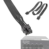VGA-Grafikkartenkabel – 8-poliger PCIe-Stromanschluss mit 8P auf 6+2P Flat | VGA-Grafikkabel für DisplayPort-Grafikkarte, kompatibel mit PCIe-Netzteil
