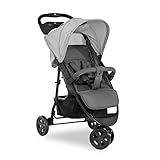 hauck Citi Neo 3, Grau - Dreirad Kinderbuggy ab Geburt bis 22 kg mit Liegefunktion, Becherhalter, Tasche im Verdeck, XL Korb bis 3 kg, Einhändig Zusammenklappbar, Leicht - 7,3 kg