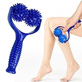 2 Massagebälle Massage Roller, Massageroller mit Griff und Noppen Selbstmassagerolle, Massagegerät Fascia Ball für Rücken Beine Füße Hände Muskelschmerzen