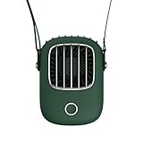 ANAIUCY Handventilator, USB-Ventilator, Handventilator, hängender Hals-Ventilator, tragbar, tragbar, Sport, wiederaufladbar, faul, hängender Hals, großer Wind, elektrischer Ventilator/weiß, grüner