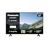 Panasonic TX-43MSW504, 43 Zoll Full HD LED Smart 2023 TV, Android TV, Surround Sound, Google Assistant, Chromecast, Bright Panel, HD Color Engine, Schwarz