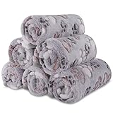 BVAGSS 6 Stück Kleine Flauschige Hundedecke, Weich mit Fleece Flanell Haustier Decken für Kleine Mittlere Hunde Katzen Warmer und bequemer Schlaf XH075 (60 x 40 cm, Grau)