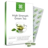 Healthspan Hochfester Grüner Tee | Antioxidative Zellschutzwirkung und Immunstärkung | Unterstützt eine gesunde Stoffwechselfunktion mit Chrom und Vitamin B2 | Vegan | 90 Tabletten