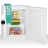 Bomann Gefrierbox klein mit 42L Nutzinhalt, Mini Gefrierschrank mit 2 herausnehmbaren Gitterablagen, Gefrierschrank mit wechselbarem Türanschlag & stufenloser Temperaturreglung, GB 7236 weiß