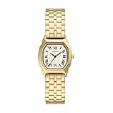 Fossil Harlow Damen-Uhr, Quarzwerk mit Edelstahl- oder Lederarmband Gold-Ton