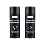 Hinourisha 2PCS Schwarz Haarpuder männer, Ansatzspray, Premium Schütthaar zur Haarverdichtung, Haarauffüller, Schütthaar, Hair fiber spray, haarverdichtungsspray, kaschierspray haare