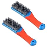 Flintronic Drahtbürsten zur Reinigung, 2 Stück Allzweck-Edelstahl-Drahtbürste, Edelstahl Drahtbürste Set, Handdrahtbürste Stahlbürste für Metallrost, Farbschrubben, Reinigung Grill Rost Ölflecken