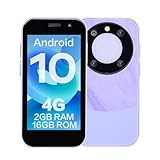 ZOKOE P60pro Mini Handy Smartphone für Kinder 3-Zoll-Bildschirm 2000 mAh 2GB RAM 16GB ROM 2.0+5.0MP Gesicht entsperren 4G kein Vertrag Telefon(Purple)