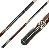 Robertson Pool Billard Queue Special Edition SE-1, 2 teiliger Billardqueue, Cue Länge 147 cm, 13 mm Profi Klebeleder, Edelstahl Schnellverschluss, kanadisches Ahornholz,braun,Spezialversiegelung