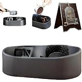 Elektrisches Reinigungsset für Kaffeesiebe, automatische Abschlagbox-Reinigung, professionelles Espresso-Reinigungsset mit stabilem Halter und Auffangschale für Kaffeesatz (1PC)
