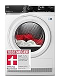 AEG Wärmepumpentrockner 8 kg, Testsieger der Stiftung Warentest, Serie 9000 AbsoluteCarePlus - Daunentrocknung, 3D-Scan Restfeuchteermittlung, C, Knitterschutz, Trommelbeleuchtung, TR9AMZ2024