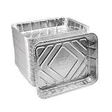 Enpack Aluschale R879-930G - 100 Stück Alu Grillschalen 226x176x30 mm - Feuerfeste Aluschalen 1000ml - Tropfschale/Fettauffangschale zum Grillen, Auflaufform - Aluschalen Grill - Grilltropfschale