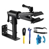 2 in 1 Fahrradmontageständer, Fahrrad Reparaturständer, Profi Reparaturständer mit Chain Cleaner, Stabile Wand und Werkbank Montage, 360° Drehbar, Tragfähigkeit Bis zu 40KG für MTB & Straßenräder