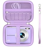 Supmay Tragetasche für VAHOIALD/für CAMKORY/für YiFuar/für FAYIBUY Digitalkamera 1080P Fotokamera, Speicherhalter Reisetasche mit Mesh Tasche für Batterie, USB-Kabel, SD-Karte, Lila
