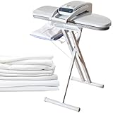 DHMYYXGS Professionell Dampfbügelpresse Tischplatte,Intelligente Dampfpresse,Hemden Bügel Mangel,Mit Mehreren Stoffeinstellungen Dampfbügelpresse,Für Schlafzimmer Wohnzimmer Bekleidungsgeschäft 65cm