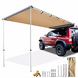 Seitenmarkise Auto Einziehbar für Overland Camping Wasserdicht Fahrzeug Markise mit UV-Schutz 420D Oxford Tuch und Tragetasche Ideal für Outdoor-Aktivitäten 2.0x2.0m